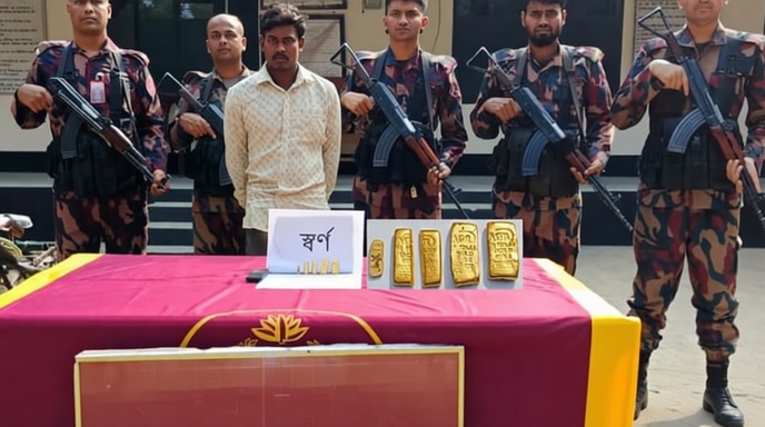 ঝিনাইদহে বিজিবির স্বর্ণ জব্দ