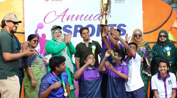 ড্যাফোডিল ইন্টারন্যাশনাল স্কুলের বার্ষিক ক্রীড়া প্রতিযোগিতায় শিক্ষার্থীদের অংশগ্রহণ