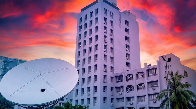 দিনের বেলায় ঢাকার আকাশে মেঘলা আবহাওয়া