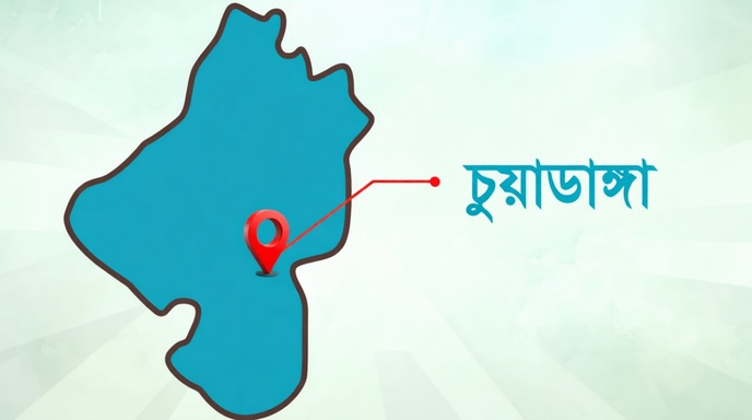চুয়াডাঙ্গায় ইজিবাইকের ধাক্কায় বৃদ্ধ নিহত হওয়ার দুর্ঘটনাস্থল