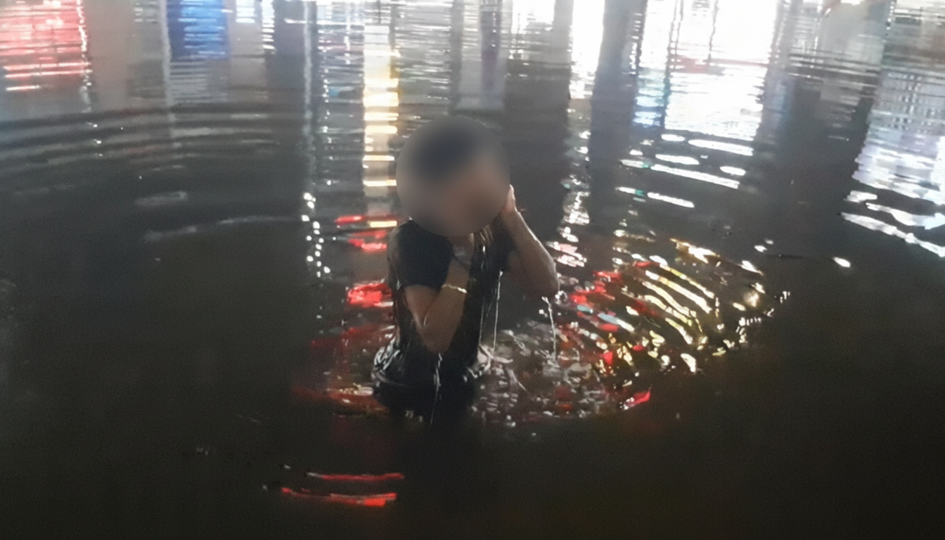 শাস্তি হিসেবে শীতে পুকুরে ২০ ডুব হেলমেট চোরের