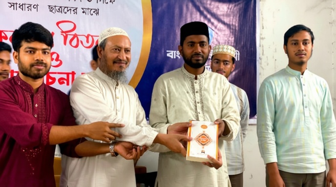 ঝিনাইদহে শিক্ষার্থীদের মাঝে কুরআন বিতরণ অনুষ্ঠান