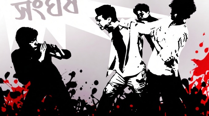 মুক্তাগাছায় সংঘর্ষের পর পুলিশের টহল