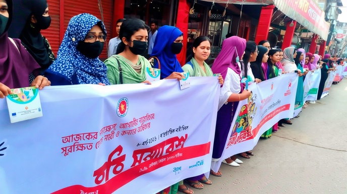 নোয়াখালীতে নারী অধিকার সংগঠনের সংহতি সমাবেশ