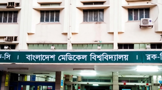 বিএমইউতে নার্স নিয়োগে দুর্নীতির বিরুদ্ধে বিক্ষোভ