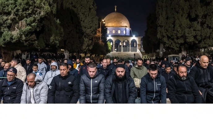 আল-আকসা মসজিদে তারাবিহ নামাজ