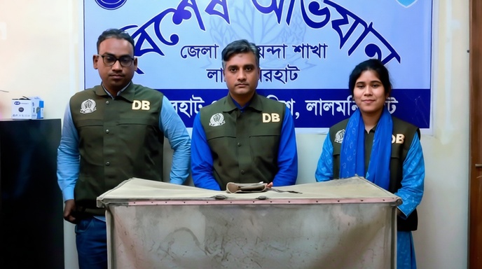 লালমনিরহাটে উদ্ধারকৃত বিরল প্রজাতির তক্ষক