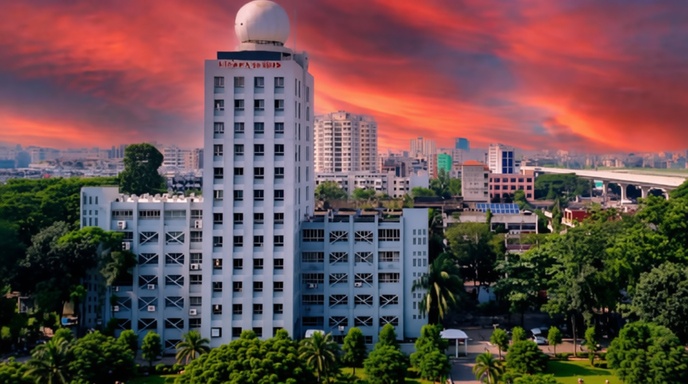 বাংলাদেশের আকাশে মেঘ ও বজ্রপাতের দৃশ্য