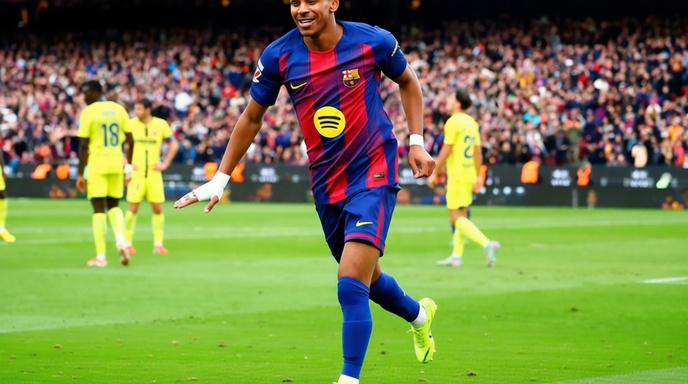 ইয়ামালের অতিমানবীয় হ্যাটট্রিক: ন্যু ক্যাম্পে ভিয়ারিয়ালকে ধসিয়ে বার্সার রাজকীয় জয়